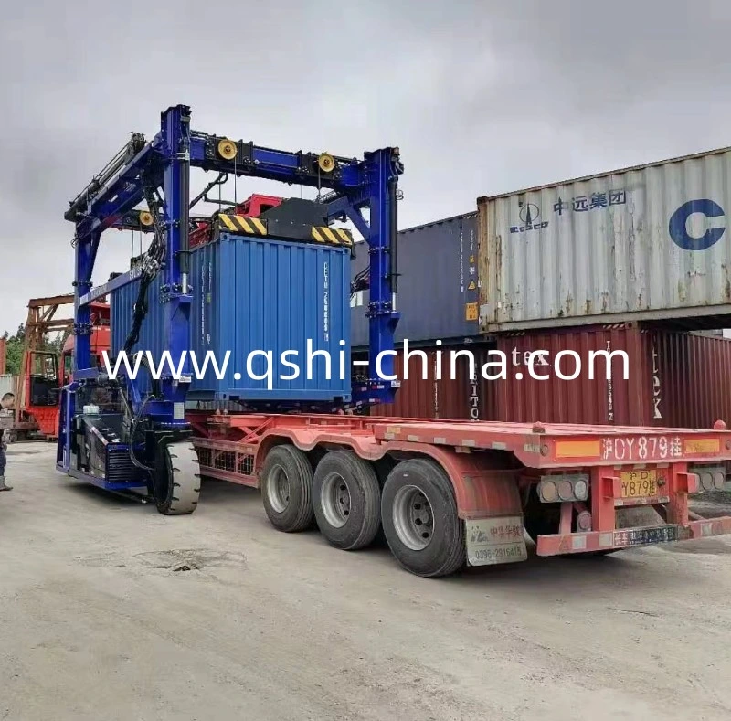 Rubber Tire Automated Shipping Container Lifting Sprinter Mobile Travel Lift Straddle Carrier