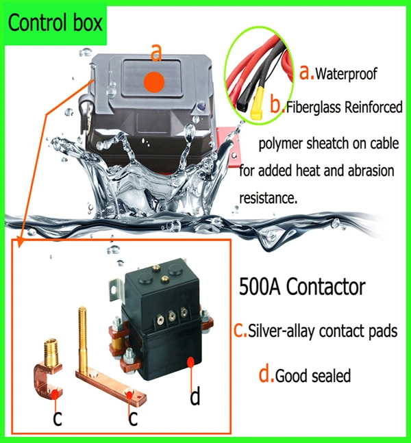DC 12V Heavy Duty Electric Winch with CE